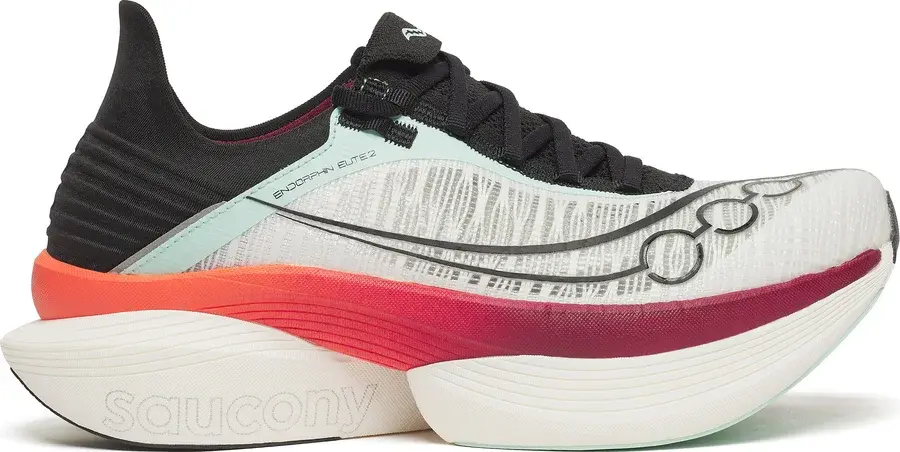 Saucony Endorphin Elite 2 løpesko unisex, White/Crimson produktbilde