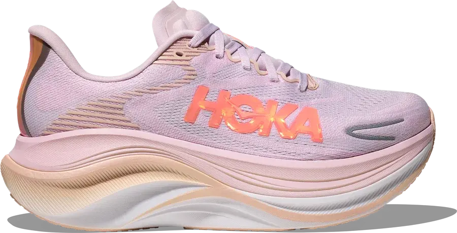 Hoka Skyward X 2 løpesko dame, Lilac Cream/Tangerine Glow produktbilde