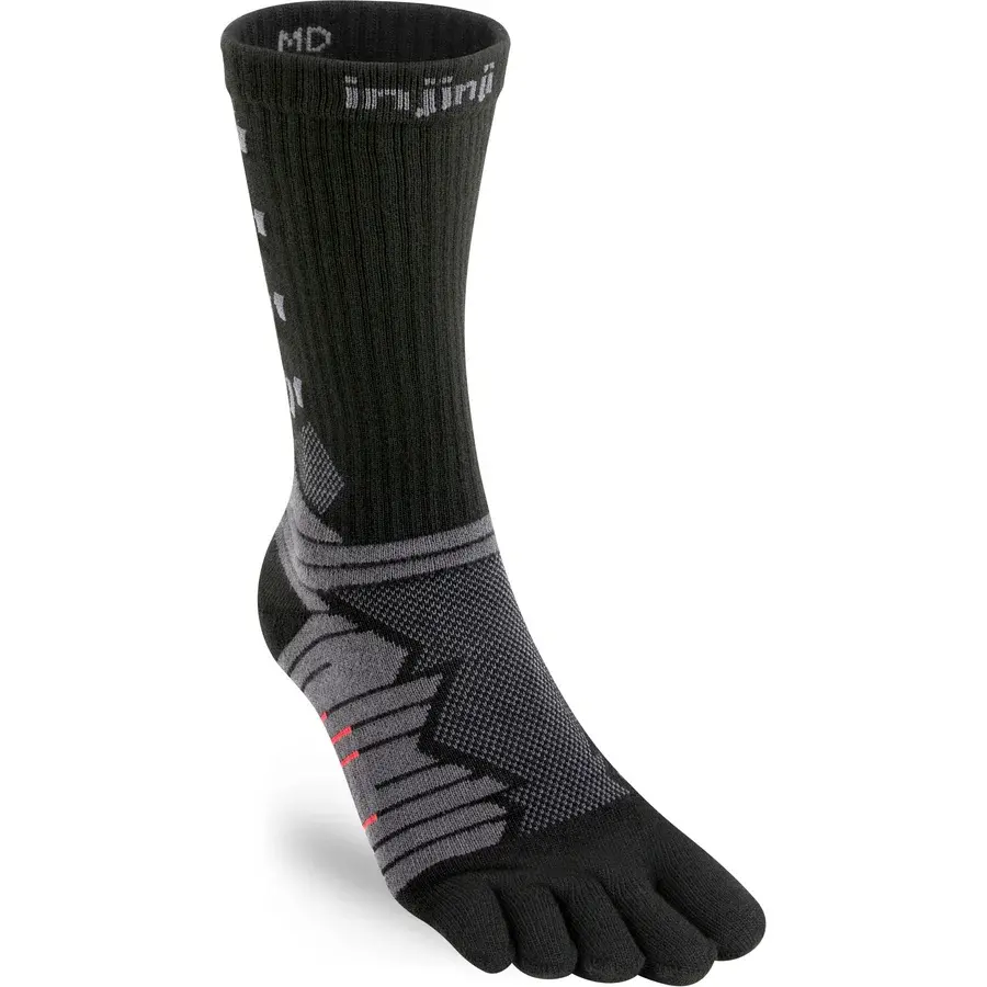 Injinji Ultra Run Crew tåsokk, Obsidian produktbilde