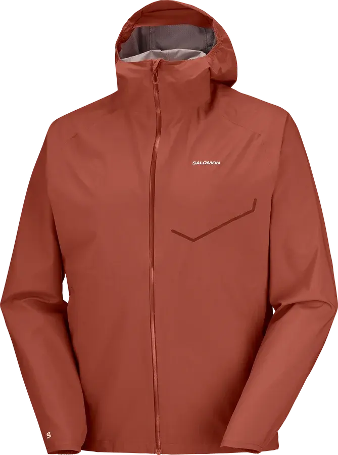 Salomon Bonatti Waterproof skalljakke herre, Burnt Umber produktbilde